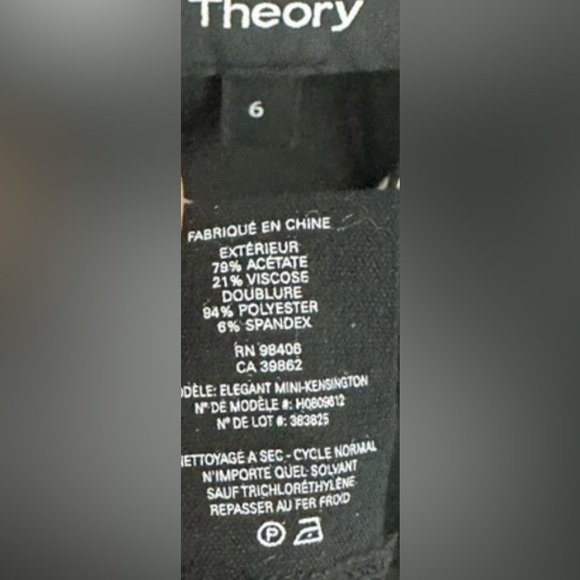 NWT Theory Kensington Elegant Black Mini Off-Shoulder Dress NWT Size 6 - Picture 5 of 7